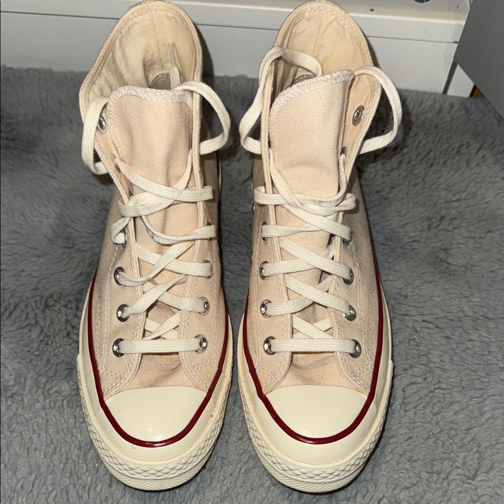 Converse Cream High-Top Sneakers